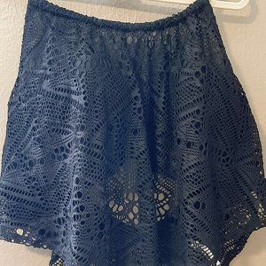 Cacique Swim Top Black Underwire Bandeau 44DD